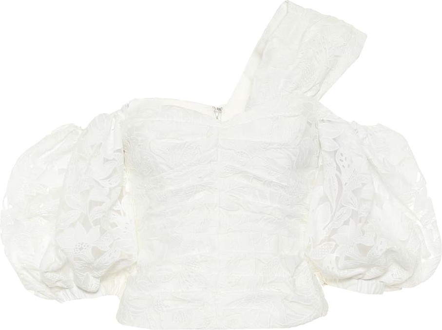 Self Portrait Floral lace off-shoulder blouse