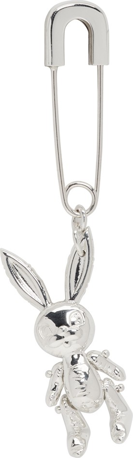 Ambush SSENSE Exclusive Silver Inflated Bunny Earring