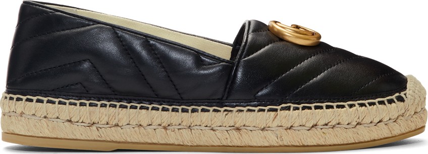 Gucci Black Quilted Charlotte Espadrilles