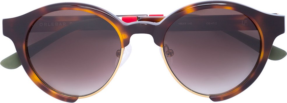Linda Farrow Orlebar Brown x Linda farrow round frame tortoiseshell sunglasses