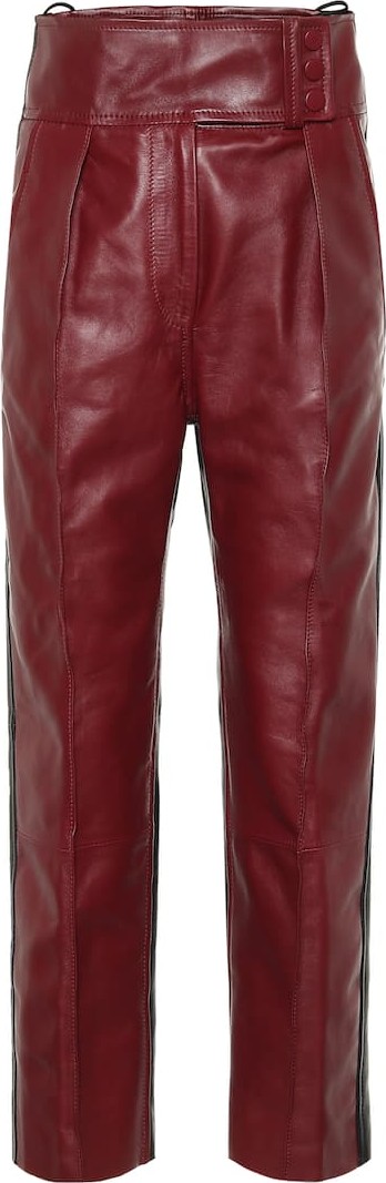 Petar Petrov Hobson high-rise leather pants