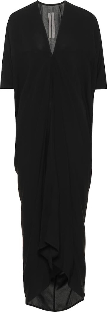 Rick Owens Kite asymmetric crêpe midi dress