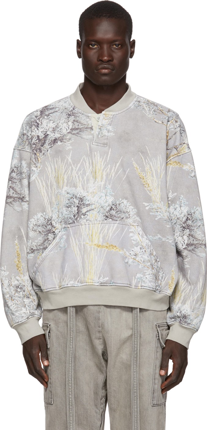 Fear of God Grey Henley Sweatshirt