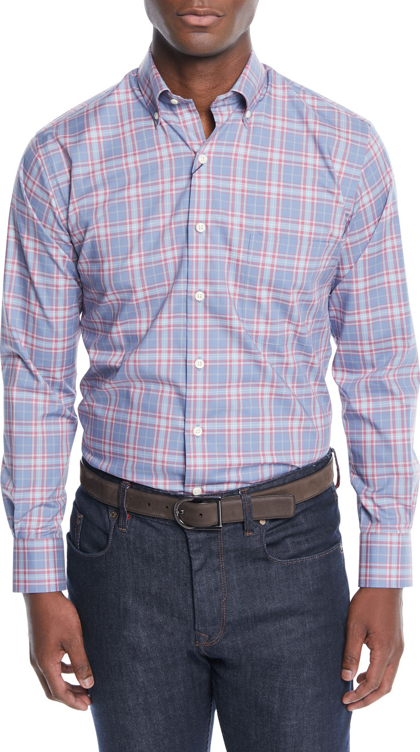 Peter Millar Men's Crown Ease Archipelago Plaid Sport Shirt