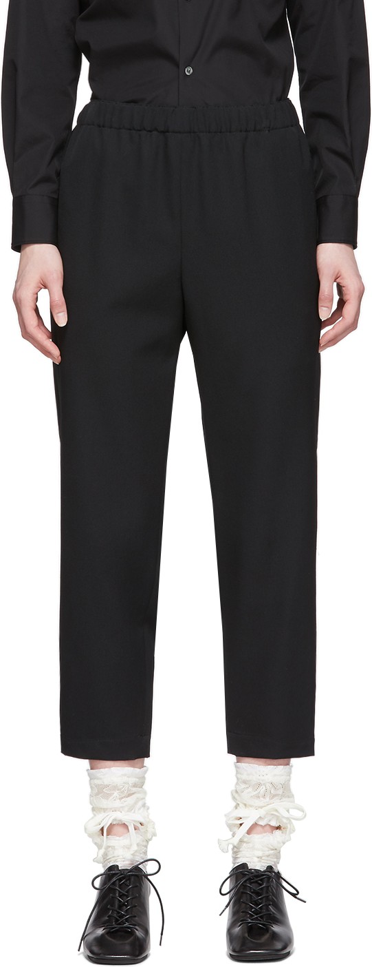 Comme Des Garcons Black Gabardine Trousers
