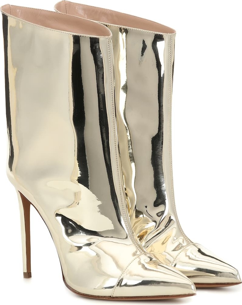 Alexandre Vauthier Alex Low metallic ankle boots
