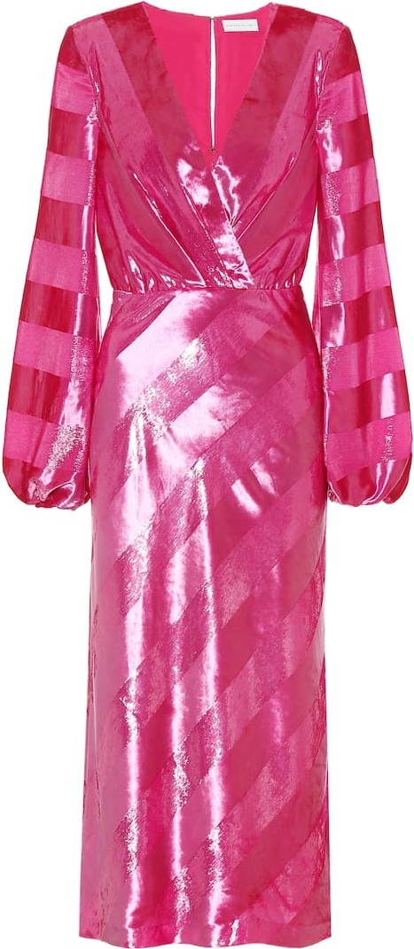 Rebecca Vallance Striped velvet dress