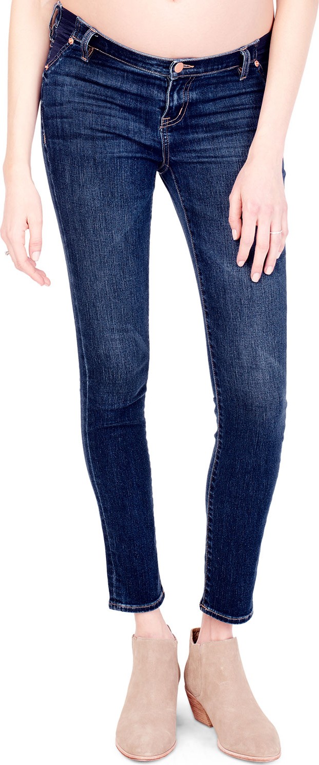 Ingrid & Isabel Maternity Sasha Skinny-Leg Denim Jeans with Inset Panels
