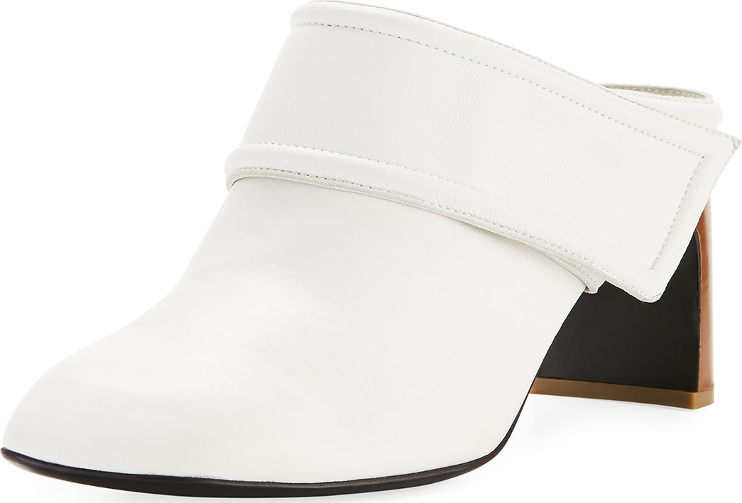 Rag & Bone Elliot Mid-Heel Leather Mule