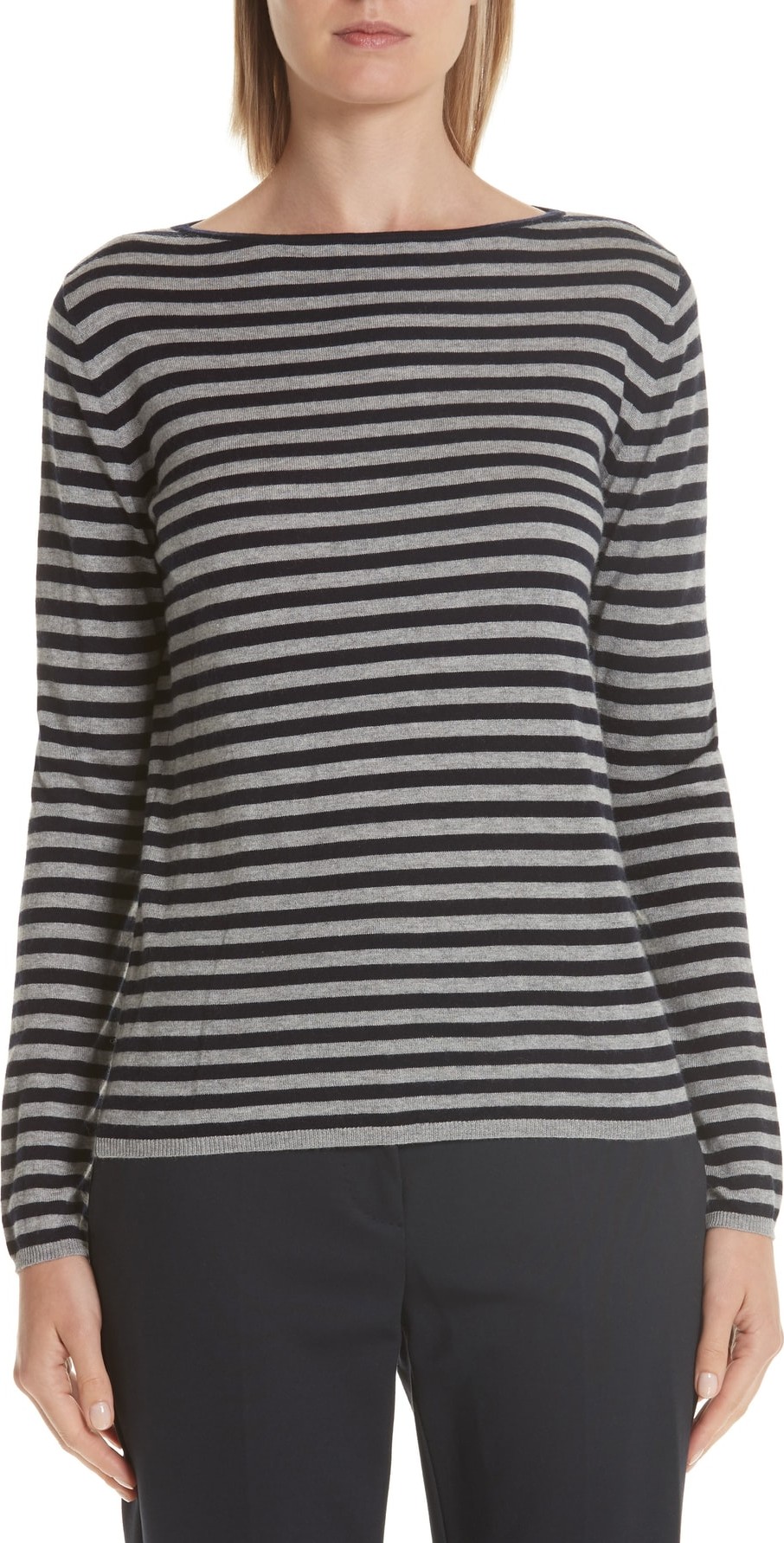 Max Mara Nardo Stripe Silk & Cashmere Sweater