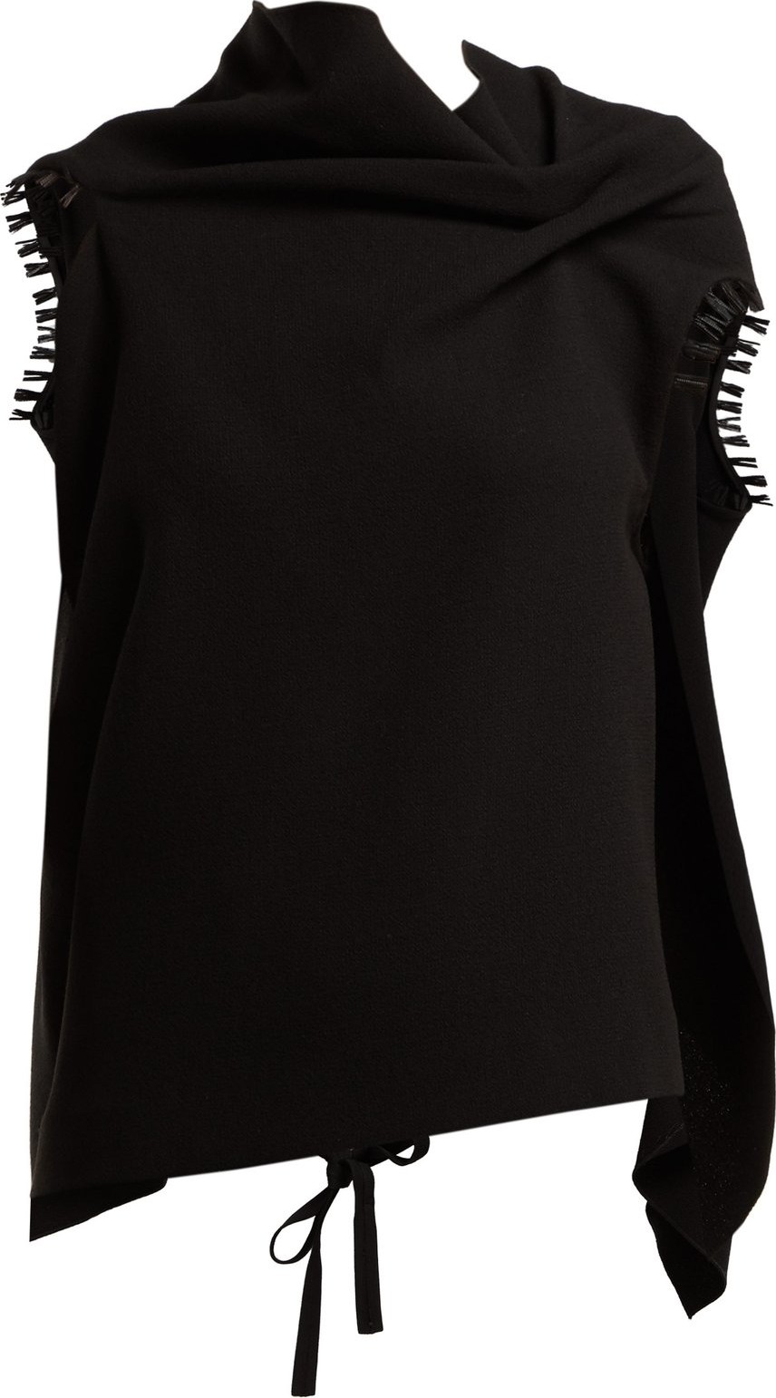 Roland Mouret Eugene draped wool-crepe top