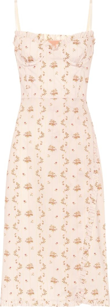 Brock Collection Floral cotton bustier dress