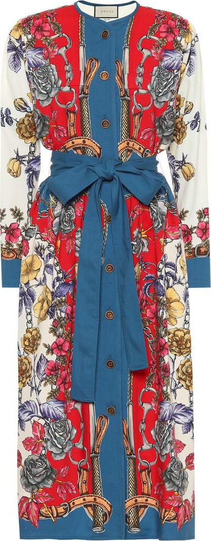 Gucci Printed wool dress