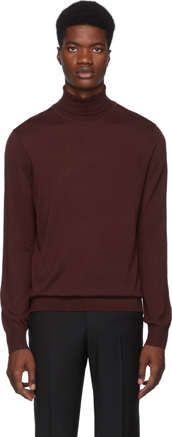 Tiger Of Sweden Burgundy Nevile Turtleneck