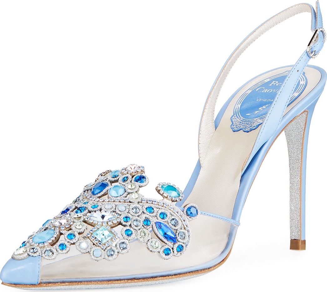 Rene Caovilla Venzia Embellished Slingback Pump