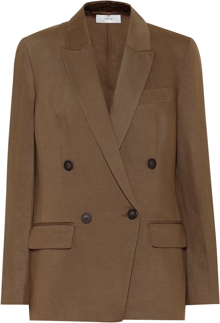 Vince Stretch cotton and linen blazer