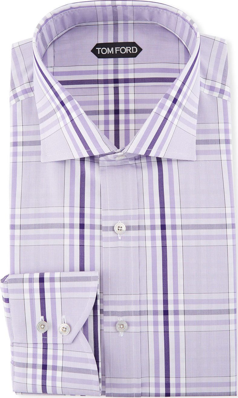 TOM FORD Large-Plaid Dress Shirt