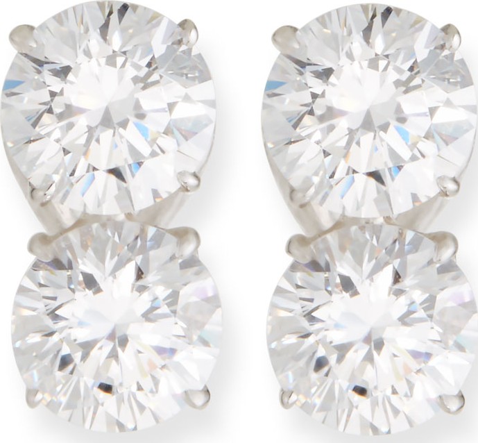 Fantasia by DeSerio Double Cubic Zirconia Earrings