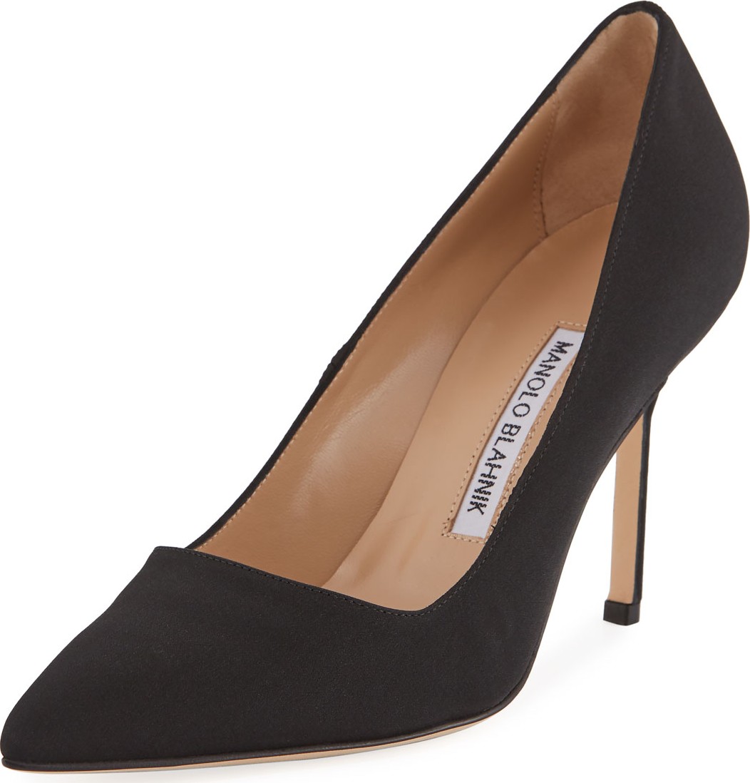 Manolo Blahnik BB Crepe 90mm Pumps, Black