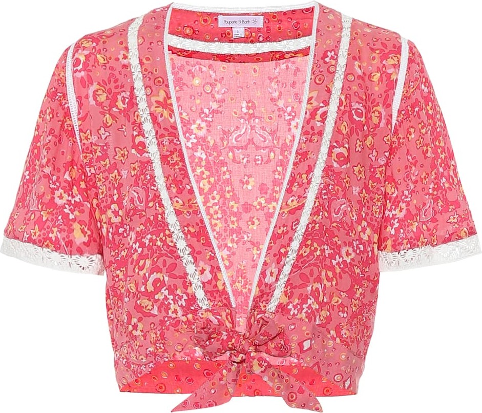 Poupette St Barth Jena paisley-print crop top