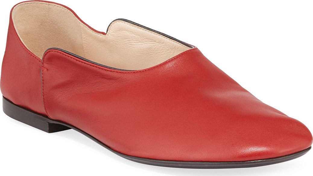 THE ROW Boheme Smooth Leather Ballerina Slippers