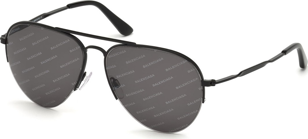 Balenciaga Logomania Metal Aviator Sunglasses
