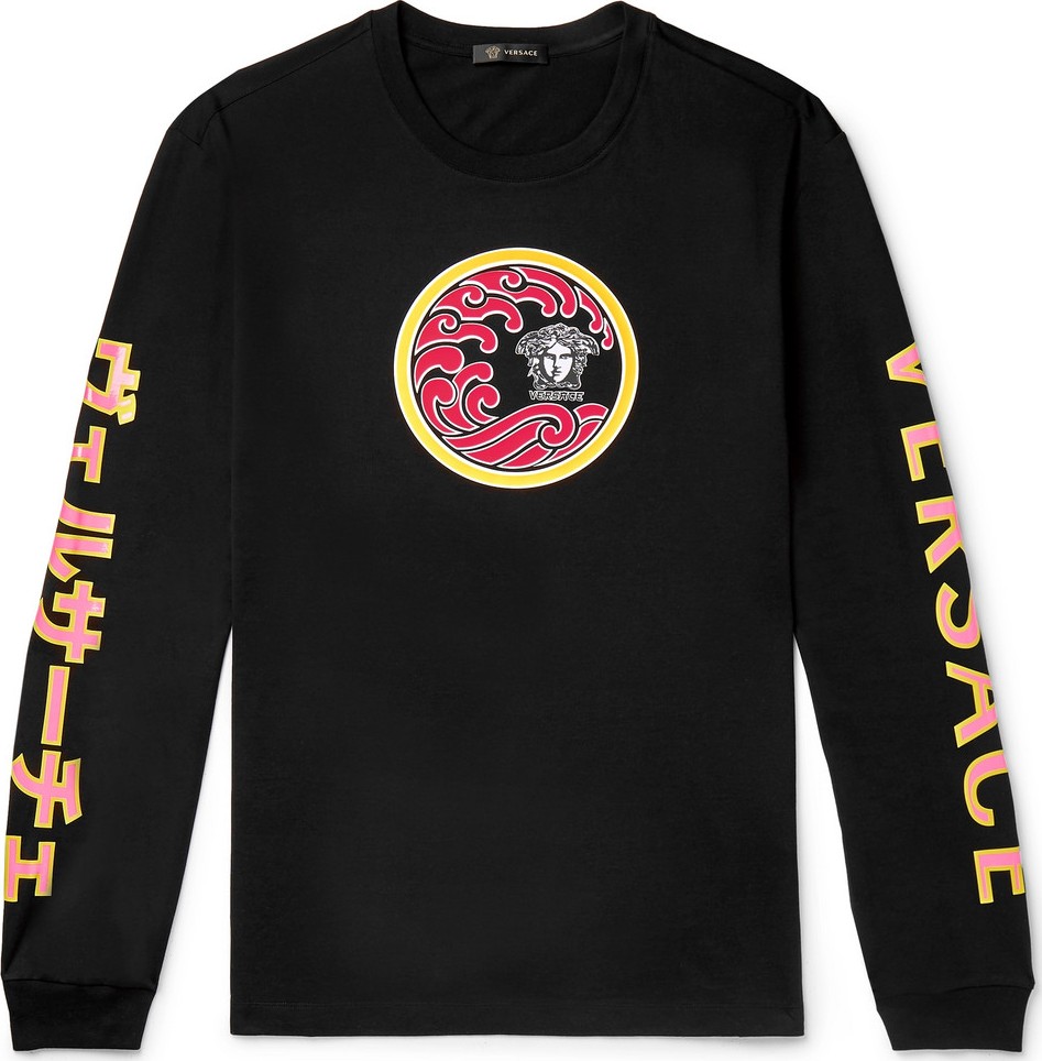 Versace Printed Cotton-Jersey T-Shirt