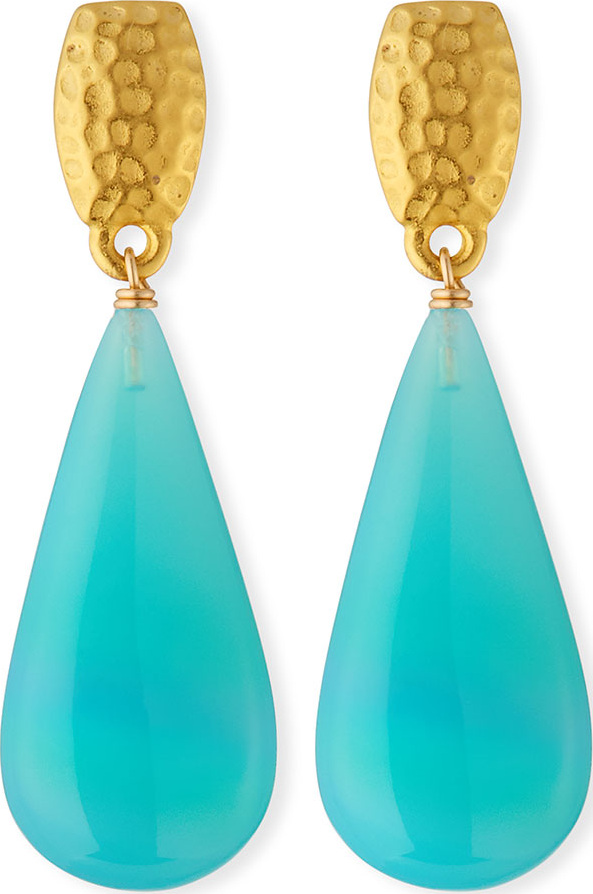 Dina Mackney Super Fine Agate Teardrop Earrings