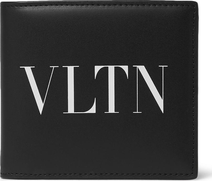 Valentino Valentino Garavani Logo-Print Leather Billfold Wallet