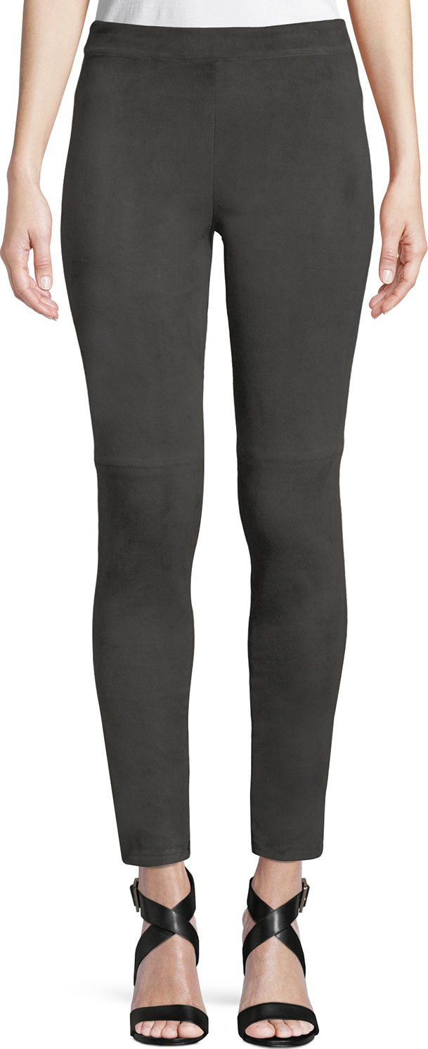 Elie Tahari Roxanna Skinny Suede Pants