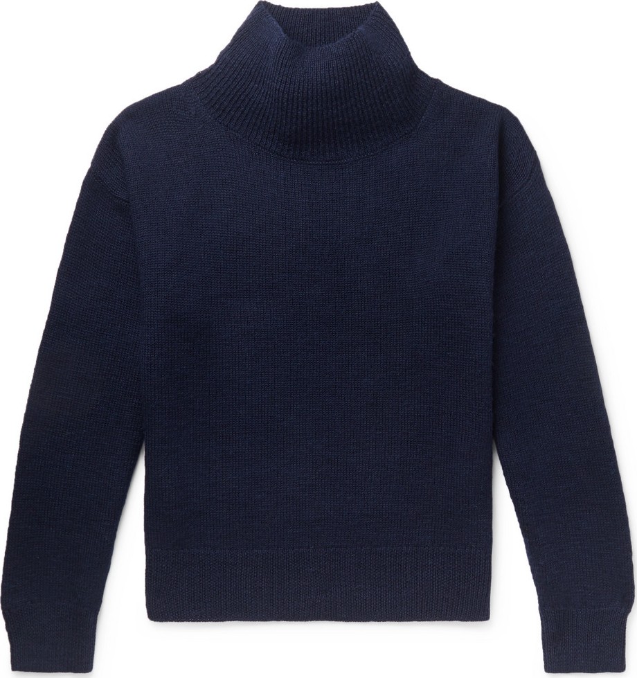 Dries Van Noten Merino Wool Mock-Neck Sweater