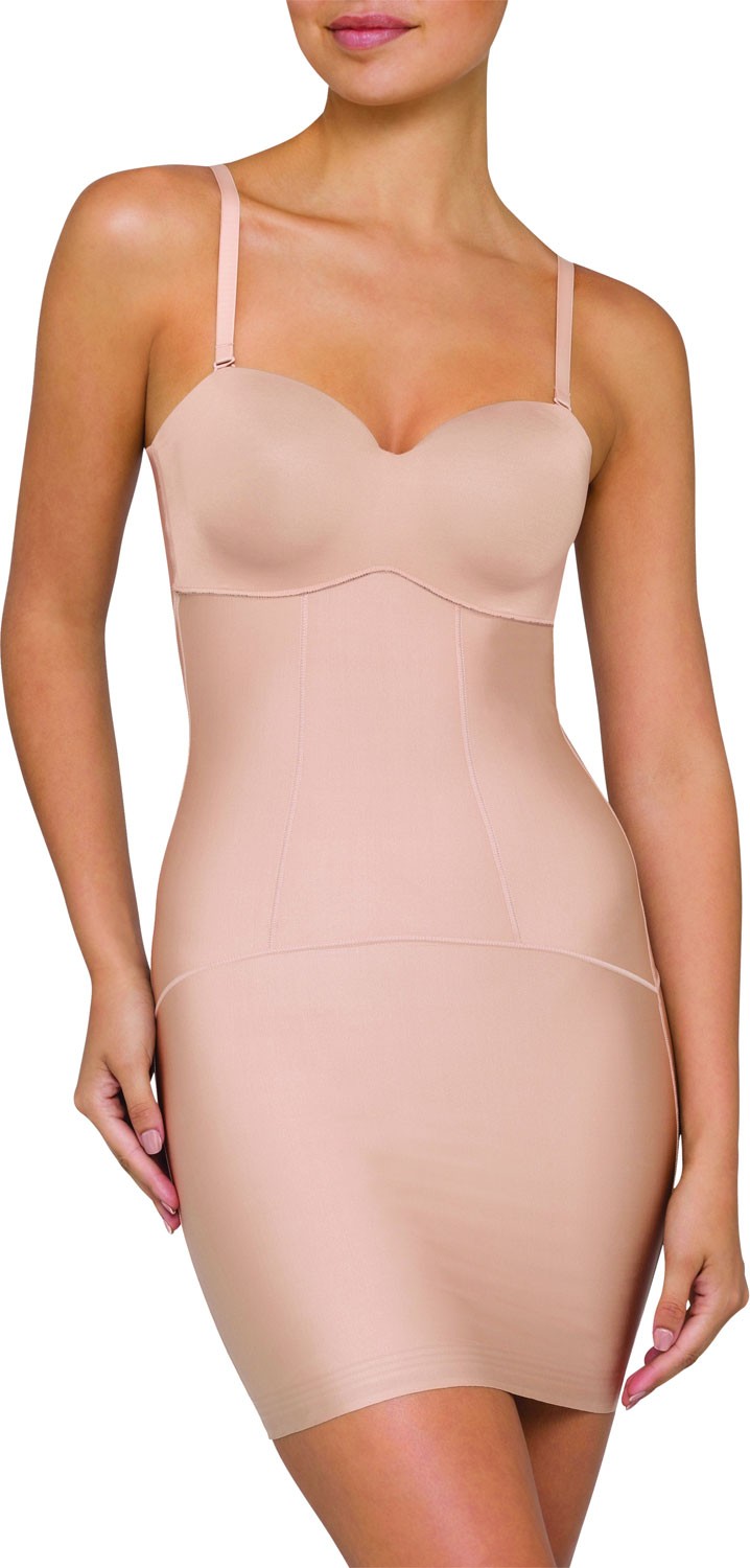 Nancy Ganz Body Architect Slip Dress Shapewear with Built-In Bra