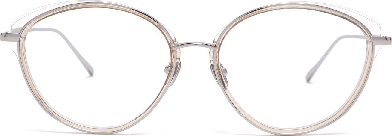 Linda Farrow Rounded metal cat-eye sunglasses