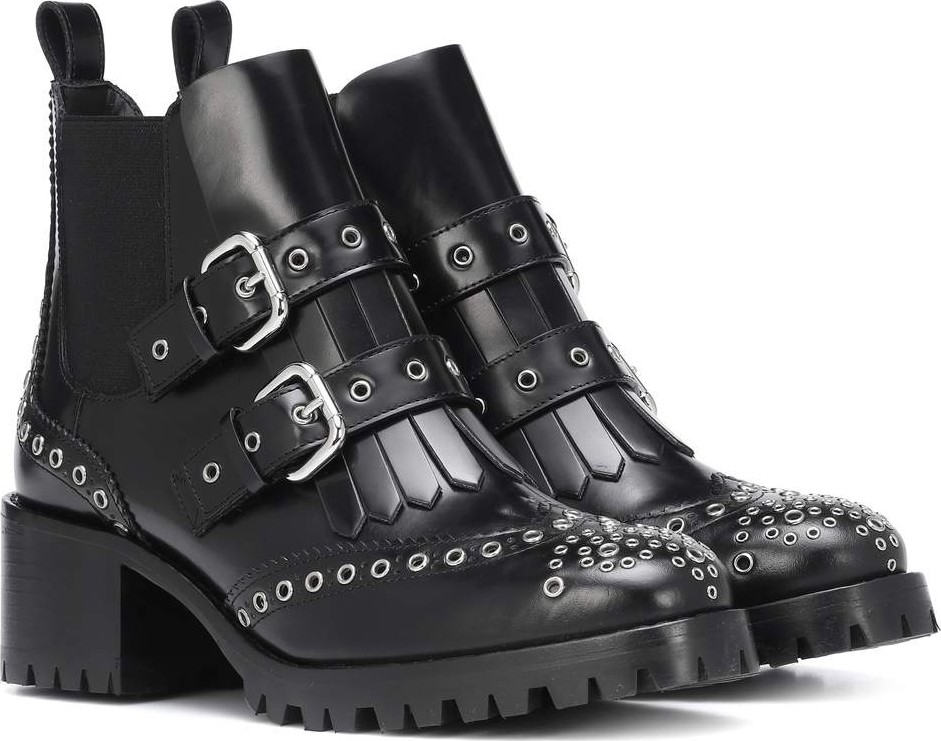RED Valentino Studded leather ankle boots