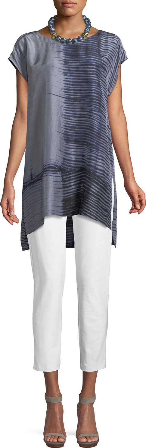 Eileen Fisher Washable Stretch-Crepe Slim Ankle Pants