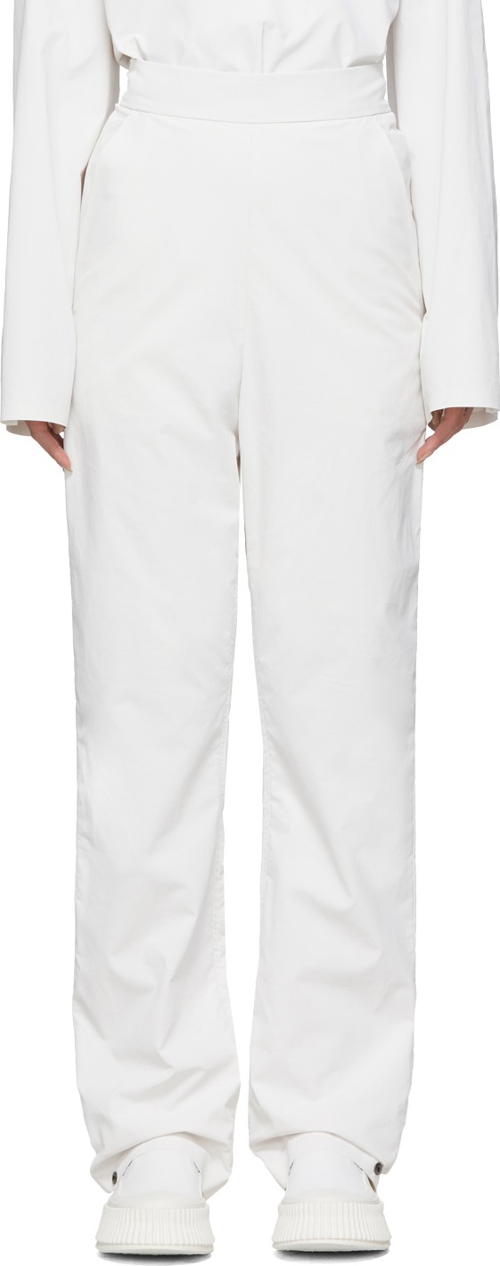 KASSL SSENSE Exclusive White Pop Oil Trousers