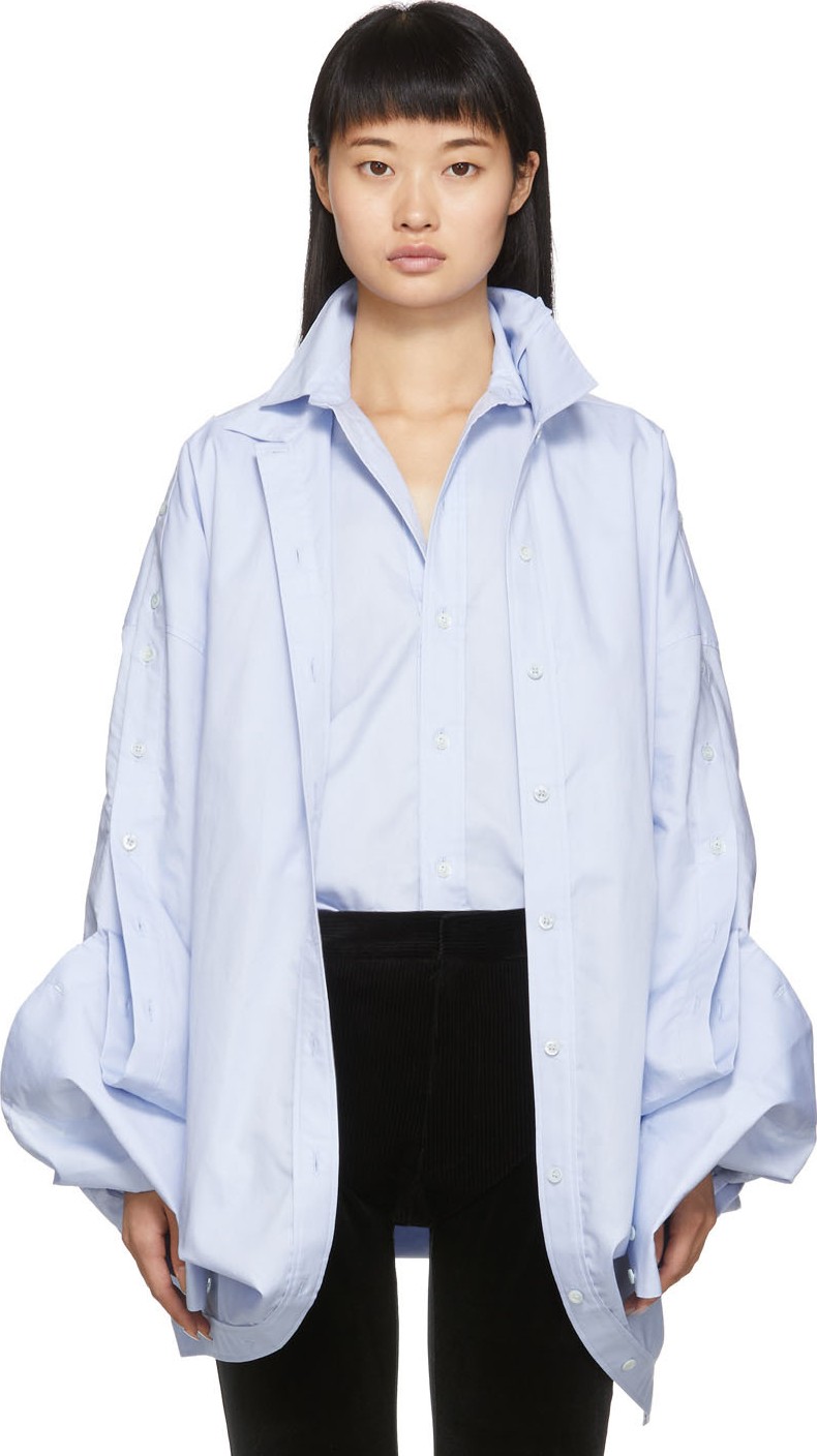 Y/Project Blue Double Shirt Dress