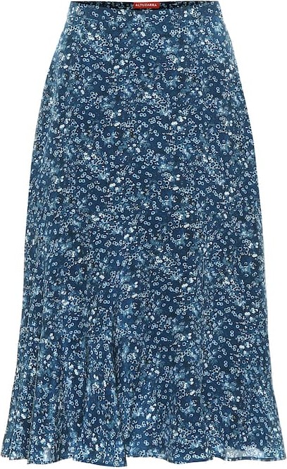 Altuzarra Clementine floral silk skirt