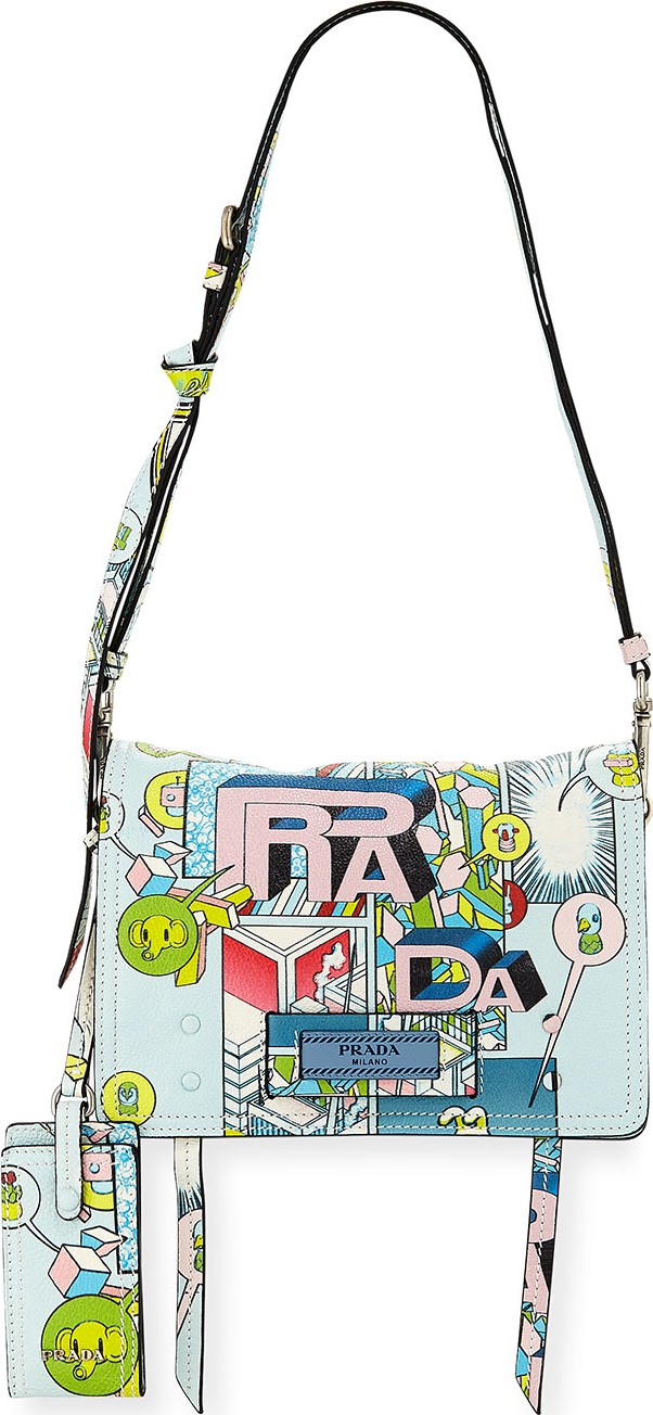 Prada Etiquette Small Comic Print Shoulder Bag