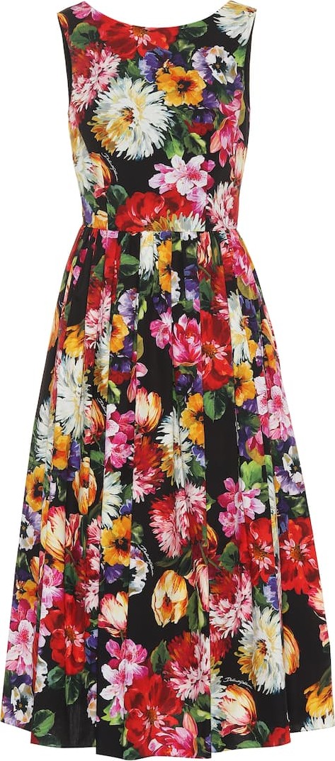 Dolce & Gabbana Floral cotton midi dress