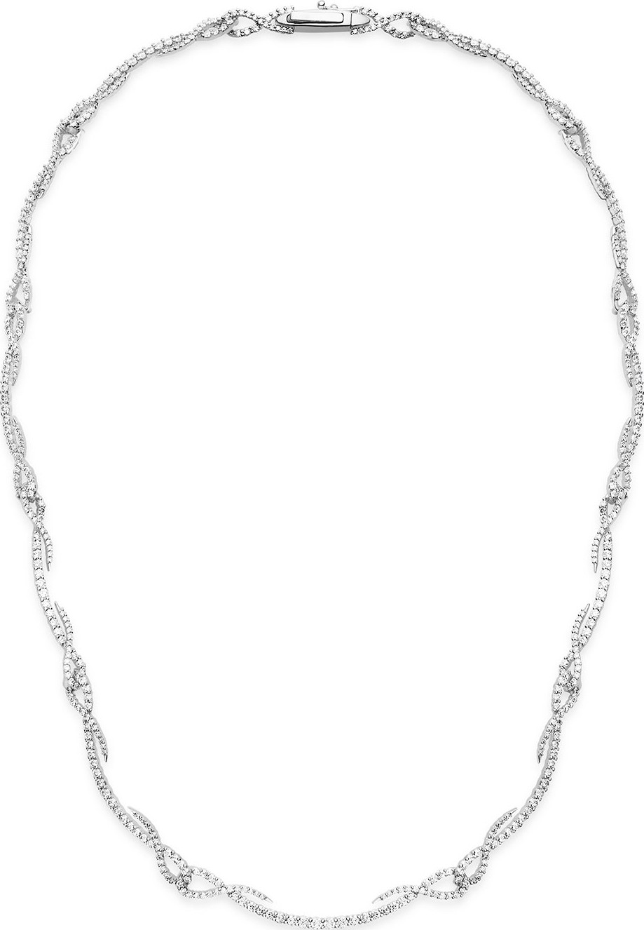 Paul Morelli Tracer 18k White Gold Twisted Diamond Necklace