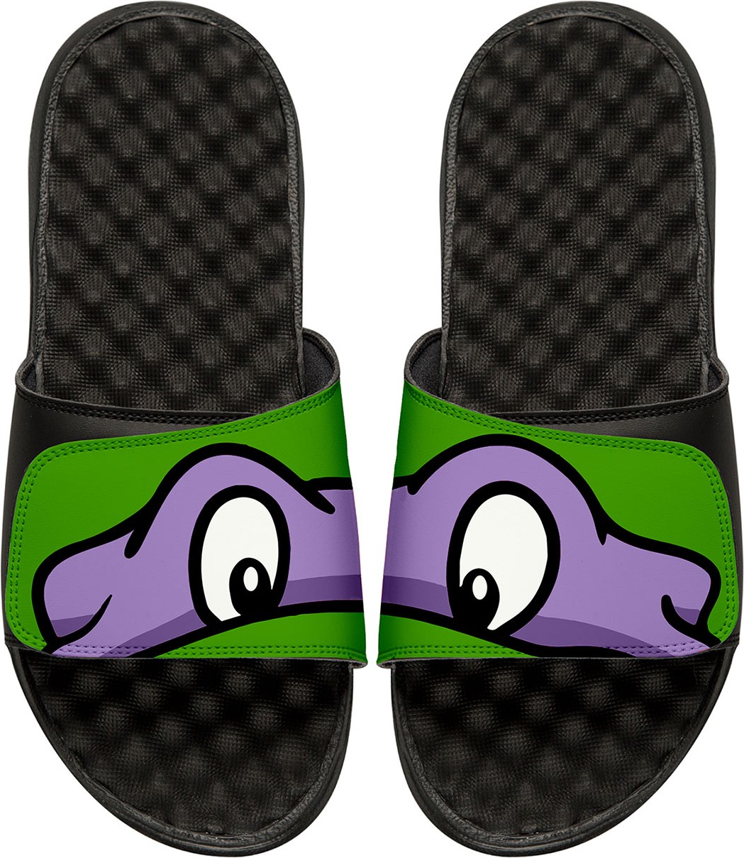 ISlide Men's Teenage Mutant Ninja Turtles Donatello Slide Sandals, Black