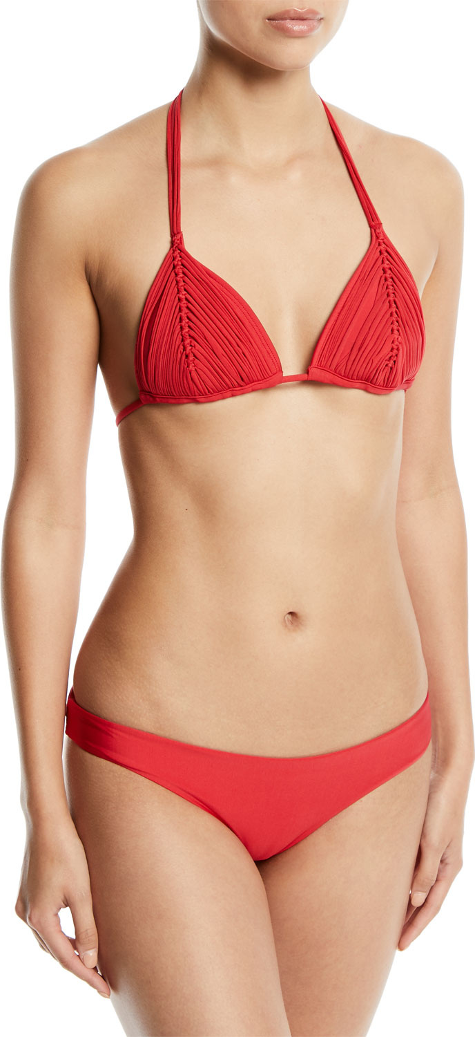 PilyQ Isla Triangle Bikini Swim Top