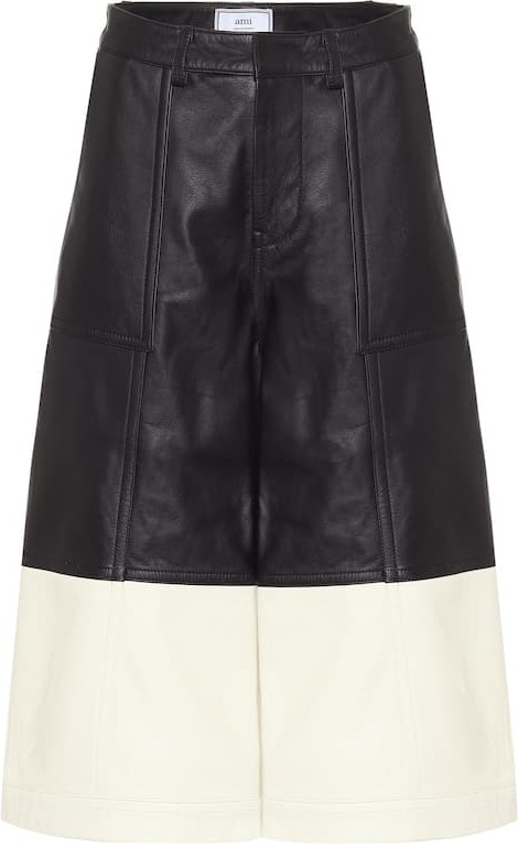 AMI Leather culottes