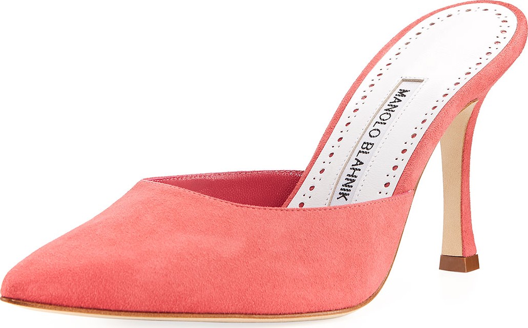 Manolo Blahnik Arriga Suede Mule Pump