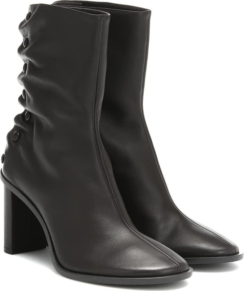 THE ROW Teamtime Snap leather ankle boots