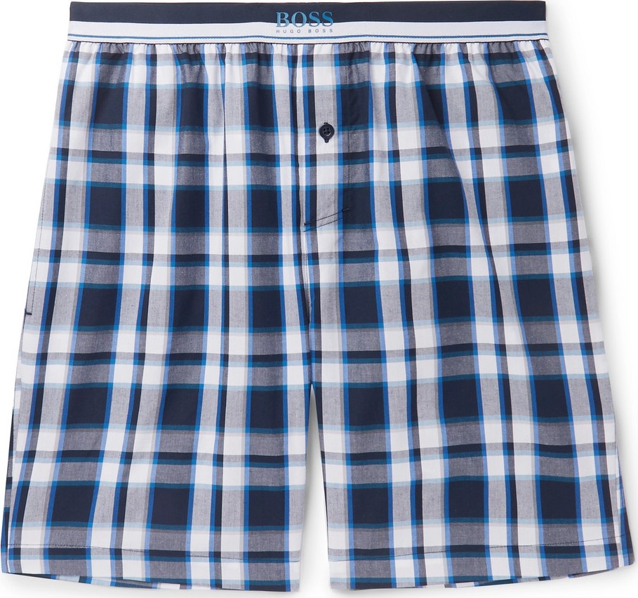 HUGO BOSS Checked Cotton Pyjama Shorts