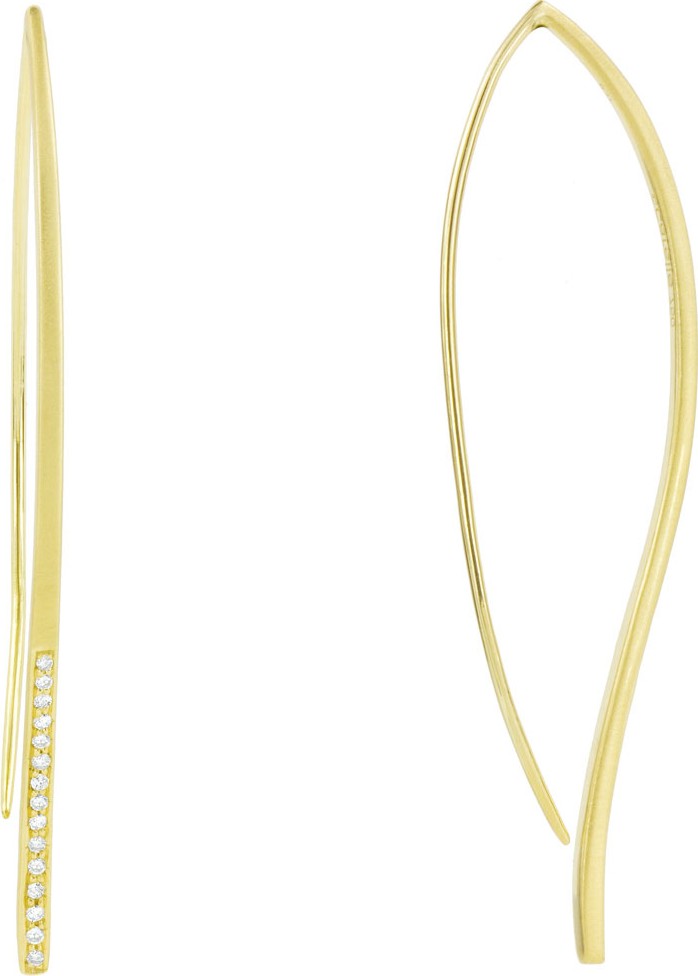 Carelle Athena 18k Diamond Minimalist Earrings