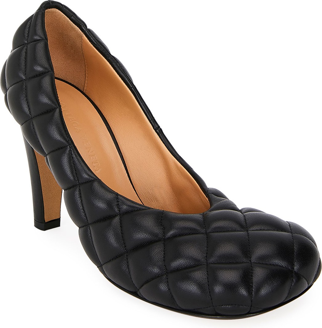 Bottega Veneta Quilted Puffy Leather Pumps