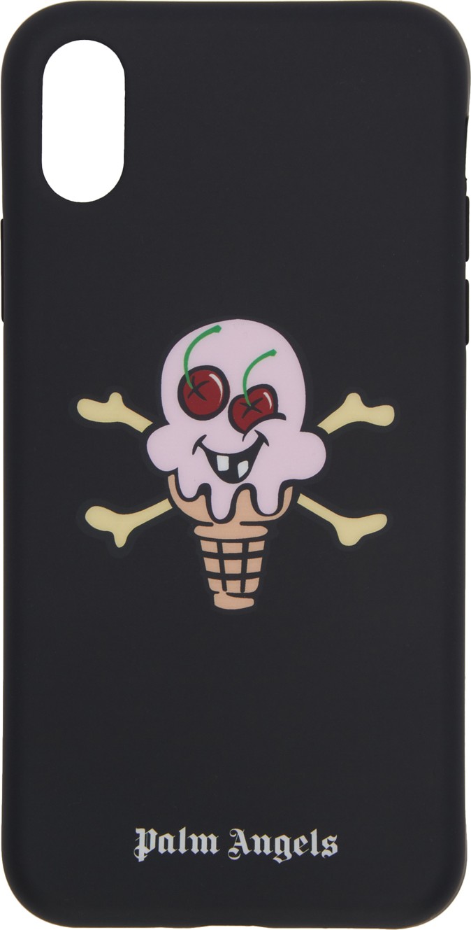 Palm Angels Black ICECREAM Edition iPhone X Case